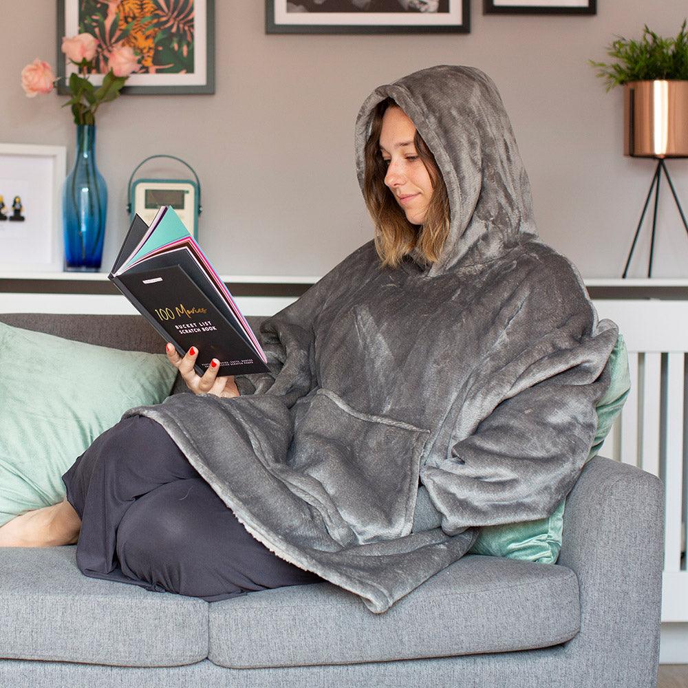 #winning Huggie Hoodie Blanket Grey