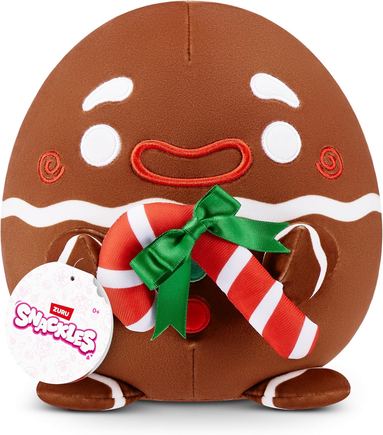 Snackles Christmas Series 2 8-inch Plush (GINGER) by ZURU, Plush with Snack Accessory