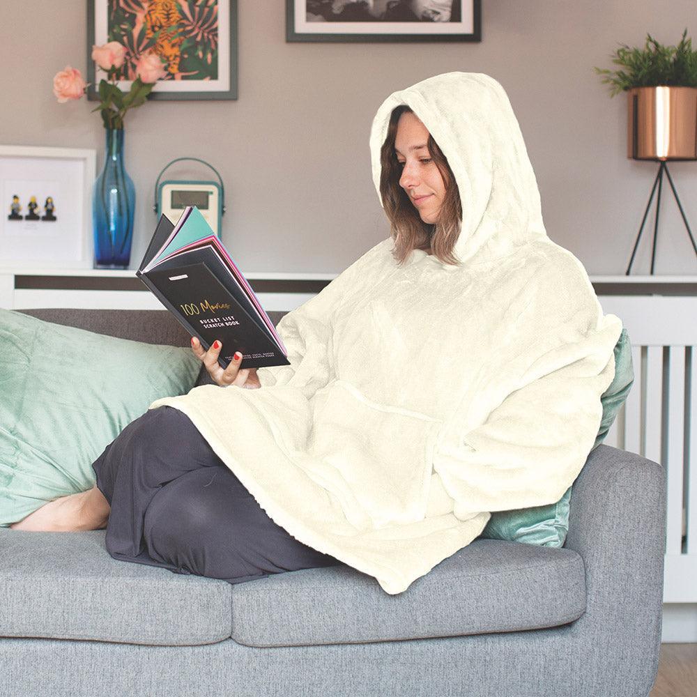 #winning Huggie Hoodie Blanket Cream