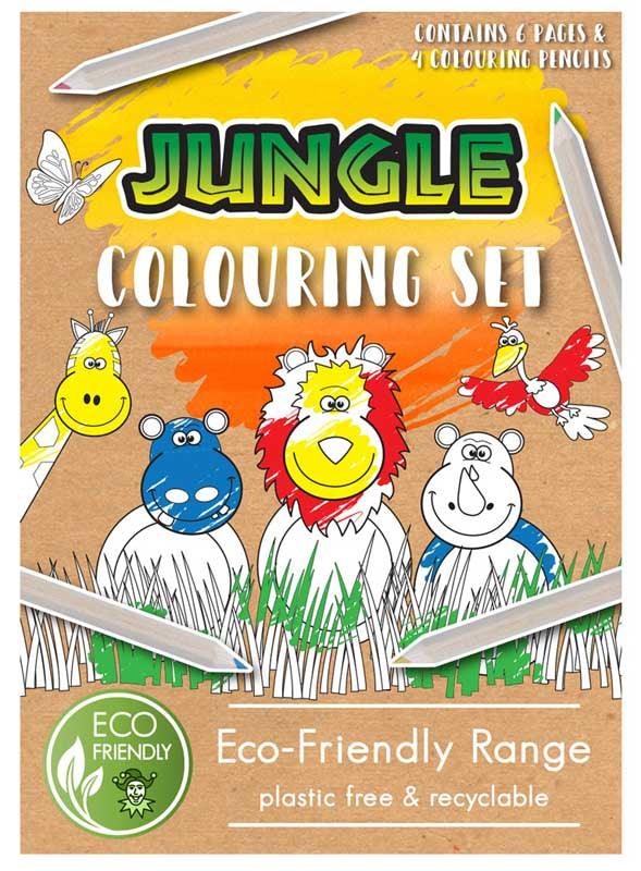 Colouring Set Eco-Friendly Jungle A6 14 X 10 cm