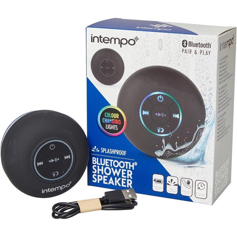 Intempo Bluetooth Splashproof Shower Speaker - Black