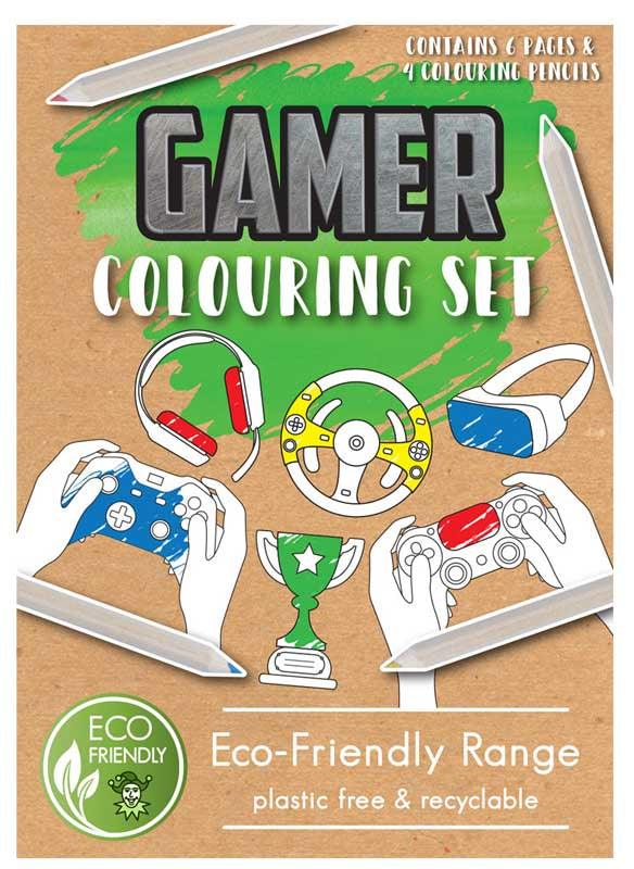 Colouring Set Eco-Friendly Gamer A6 14 X 10 cm