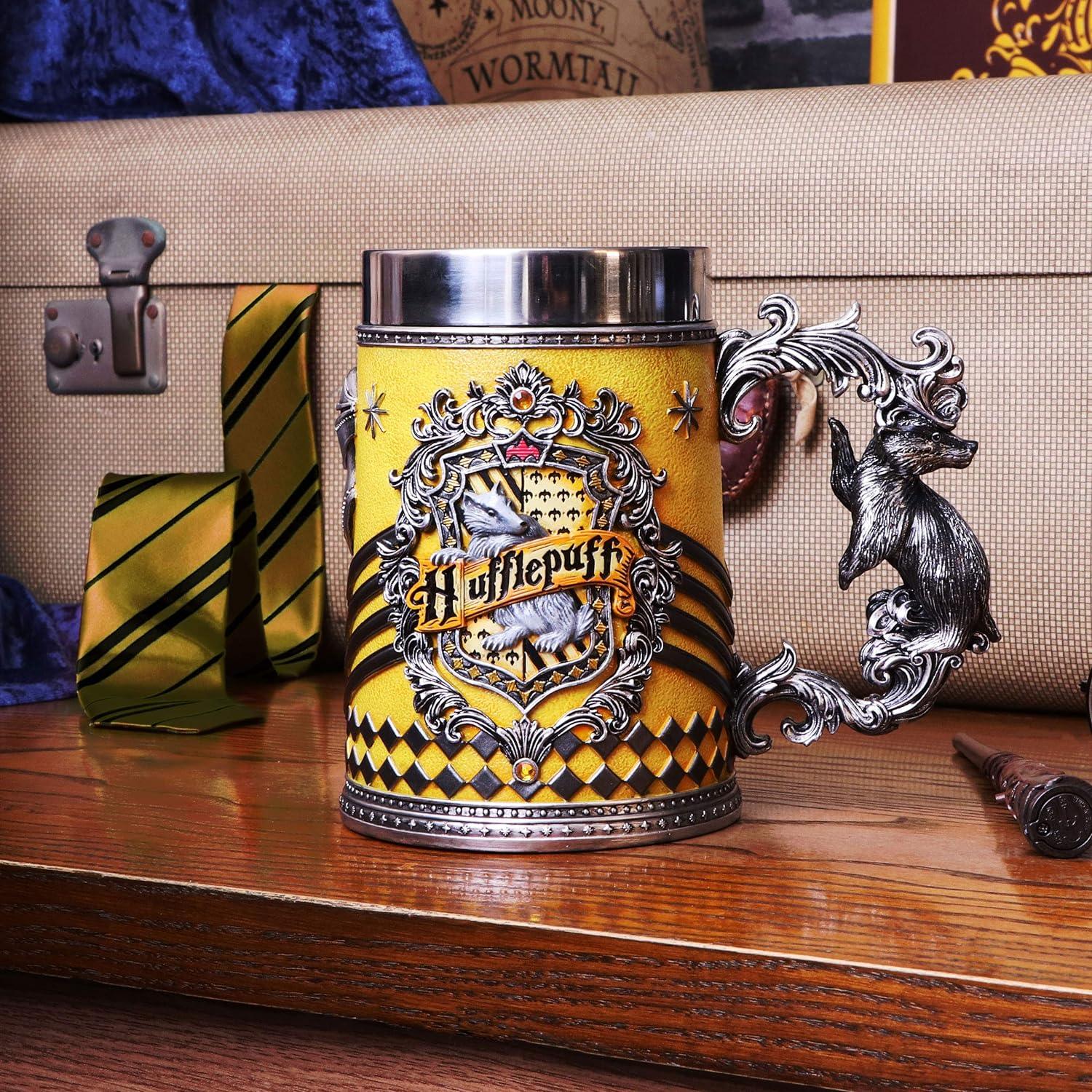 Officially Licensed Harry Potter Hufflepuff Hogwarts House Collectible Tankard Yellow 15.5cm