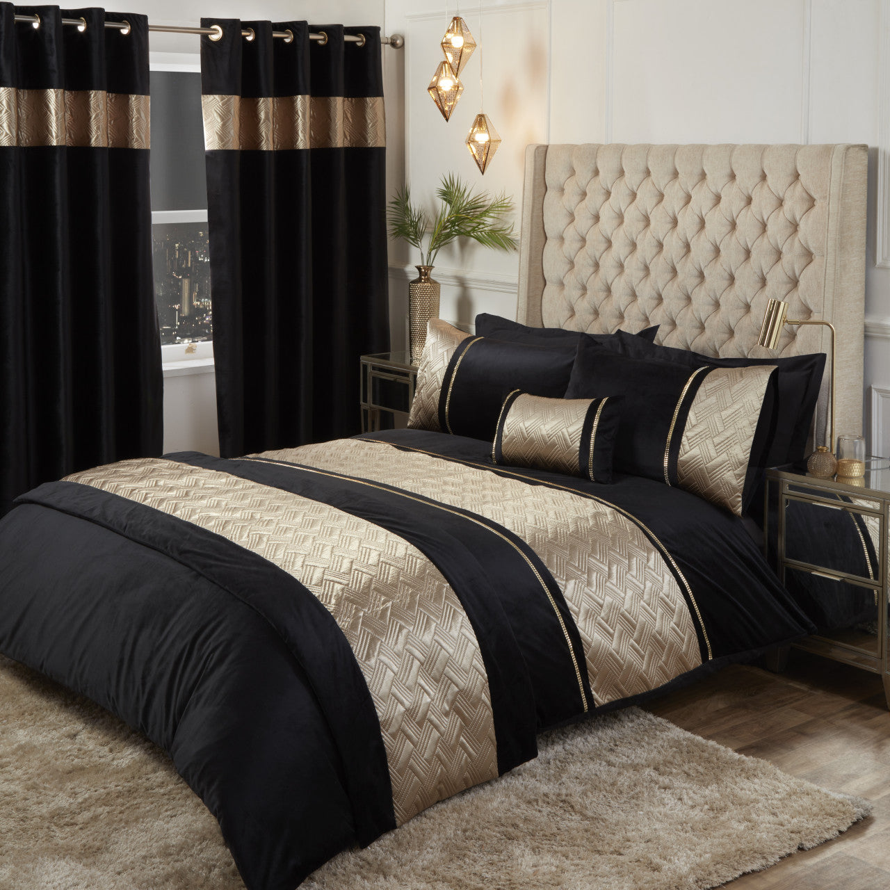 Capri Duvet Set King Gold