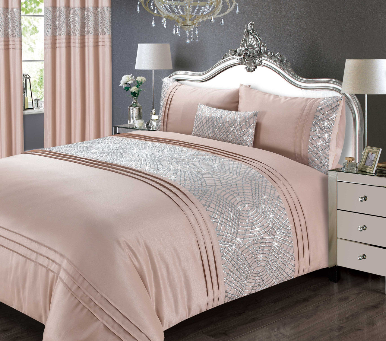 Charleston Duvet Set Single Blush