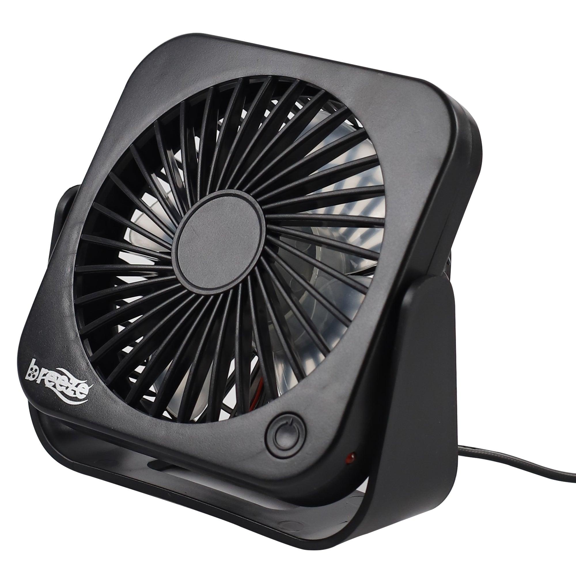 Breeze Mini Table Fan USB Powered Black