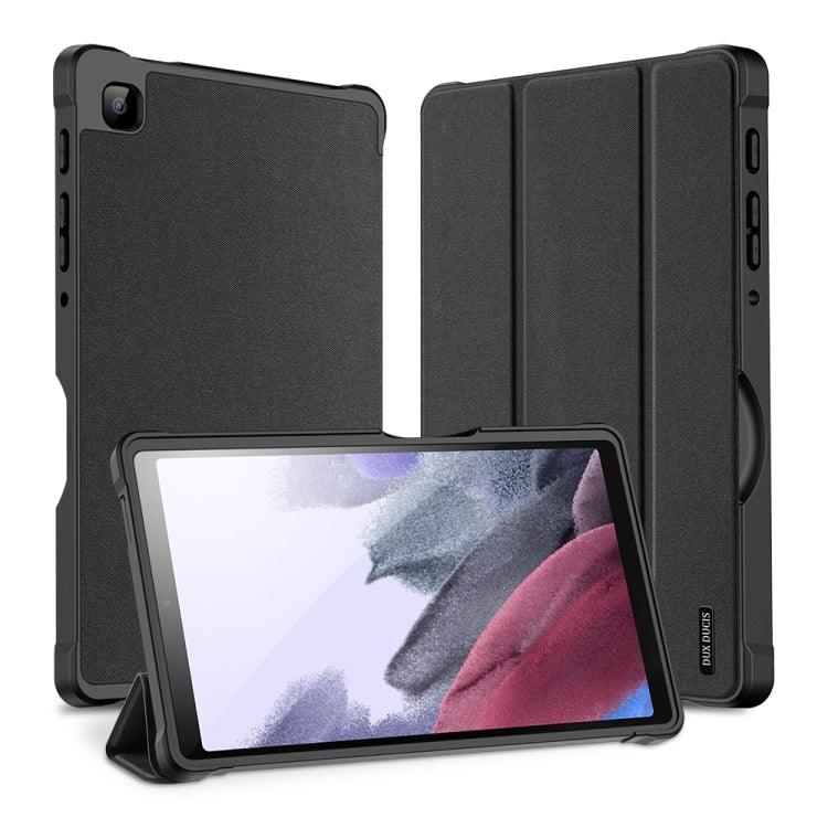 Samsung Galaxy Tab A7 Lite DUX DUCIS Domo Series Horizontal Flip Magnetic PU Leather Case Cover with Three-folding Holder (Black)