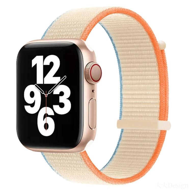 Hook and Loop Fastener Dual Section Watch Band Apple Watch Ultra 2, Ultra 1, Series 9, 8, 7, 6, SE, 49mm, 45mm, 44mm, 42mm (Milky White)