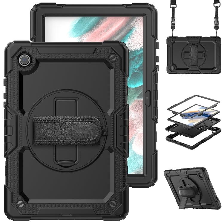 Samsung Galaxy Tab A8 10.5 2021 X200 / X205 Silicone + PC Tablet Shockproof Case Cover (Black)
