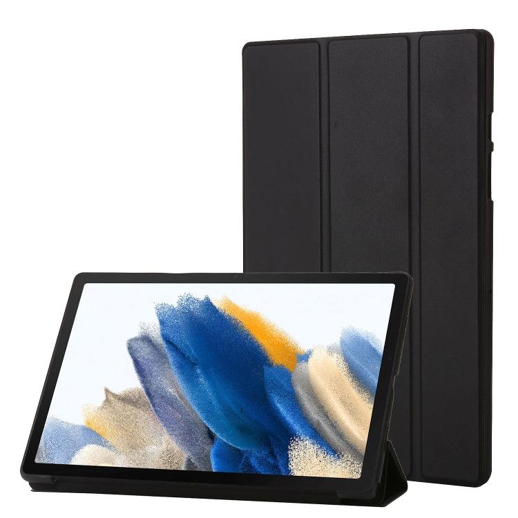 Samsung Galaxy Tab A8 10.5 2021 TPU Three-fold Horizontal Flip Leather Case Cover (Black)