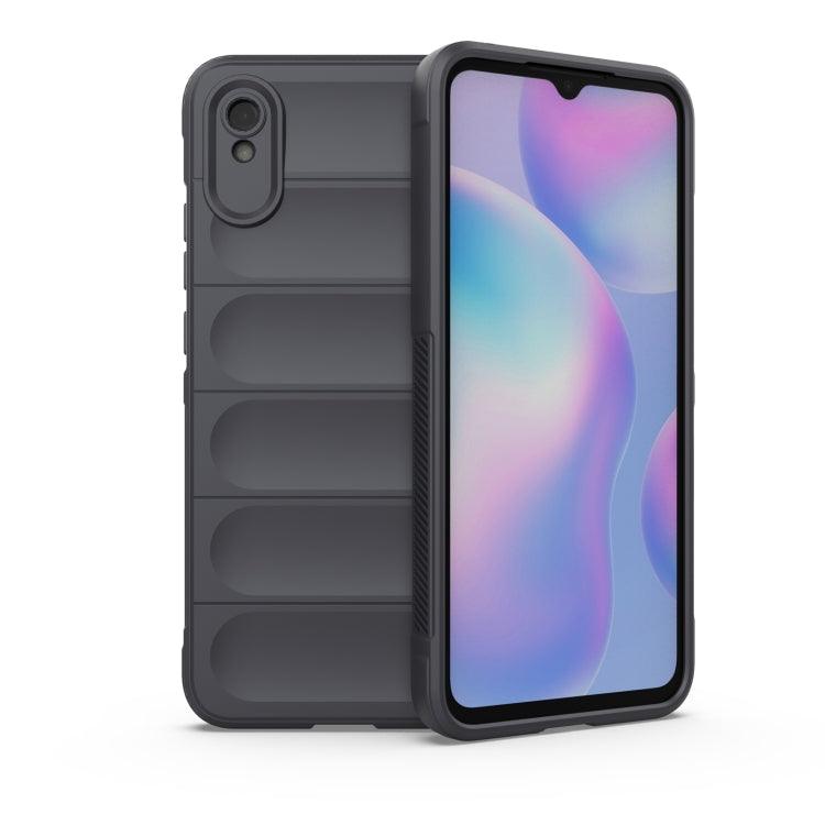 Xiaomi Redmi 9A Magic Shield TPU + Flannel Phone Case Cover (Dark Grey)