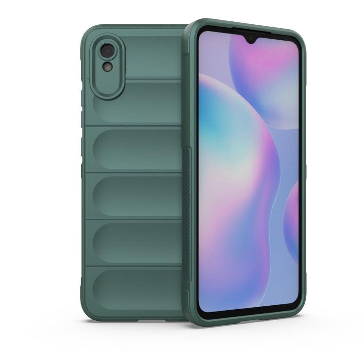 Xiaomi Redmi 9A Magic Shield TPU + Flannel Phone Case Cover (Dark Green)