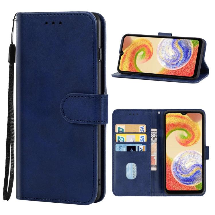 Samsung Galaxy A04 Leather Phone Case Cover (Blue)