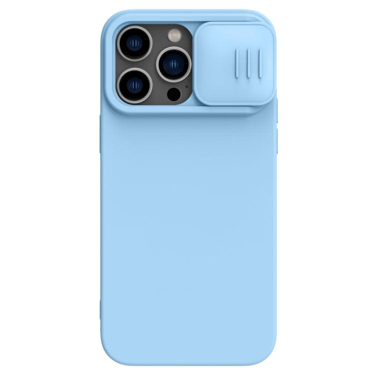 Apple iPhone 14 Pro Max NILLKIN CamShield MagSafe Liquid Silicone Phone Case Cover (Sky Blue)