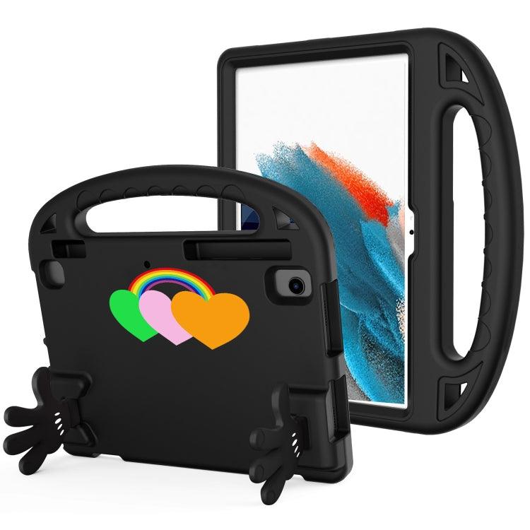 Samsung Galaxy Tab A8 10.5 2021 Love Small Palm Holder EVA Tablet Case Cover (Black)