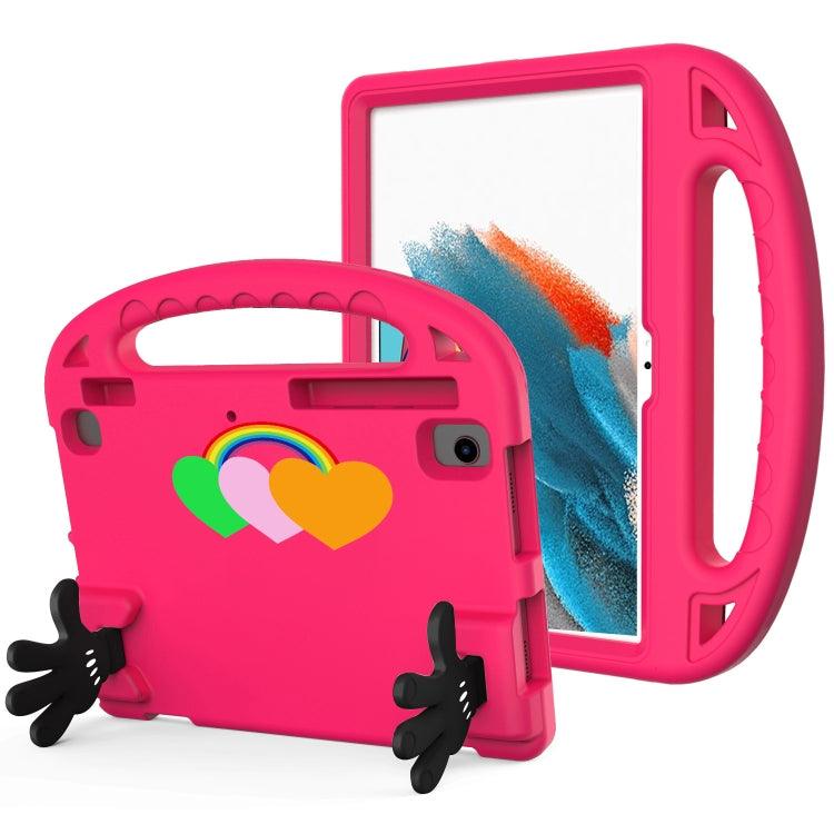 Samsung Galaxy Tab A8 10.5 2021 Love Small Palm Holder EVA Tablet Case Cover (Rose Red)