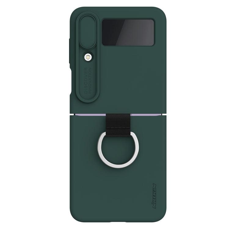 Samsung Galaxy Z Flip4 5G NILLKIN CamShield Liquid Silicone + PC Full Coverage Case Cover (Green)