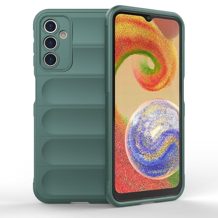 Samsung Galaxy A14 5G Magic Shield TPU + Flannel Phone Case Cover (Dark Green)