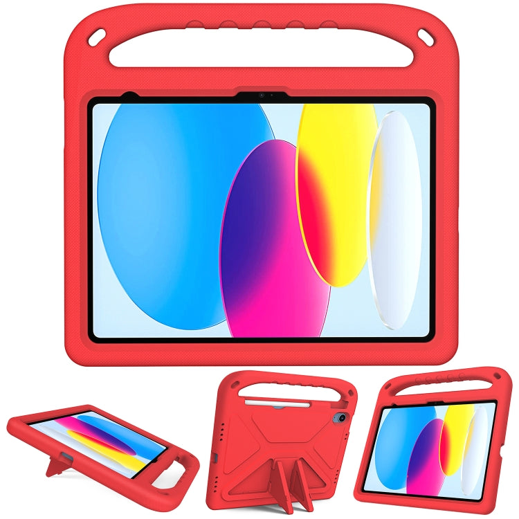 Apple iPad 11th Gen 2025, 10th Gen 10.9 2022 Handle Portable EVA Shockproof Tablet Case Cover (Red)