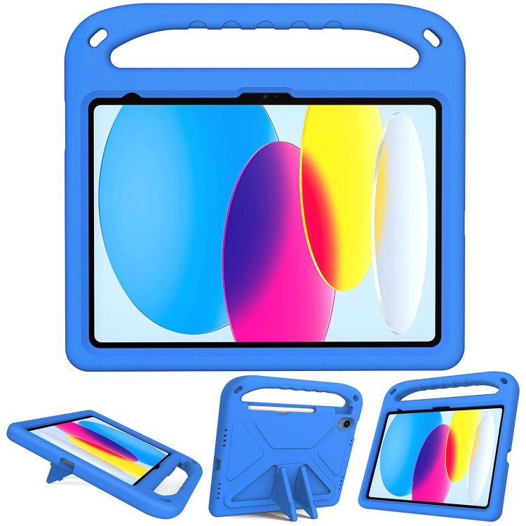 Apple iPad 11th Gen 2025, 10th Gen 10.9 2022 Handle Portable EVA Shockproof Tablet Case Cover (Blue)