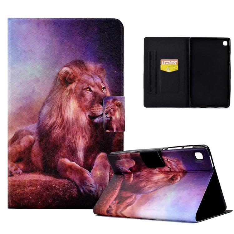 Apple iPad 10.2 / Air 10.5 2019 / Pro 10.5 2017 Electric Pressed TPU Smart Leather Tablet Case Cover (Lion King)