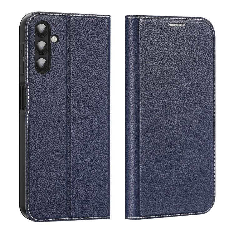 Samsung Galaxy A14 5G / A14 4G DUX DUCIS Skin X2 Series Horizontal Flip Leather Phone Case Cover (Blue)