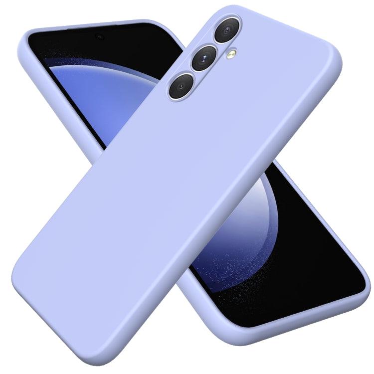 Samsung Galaxy A54 5G Color Liquid Silicone Phone Case Cover (Purple)