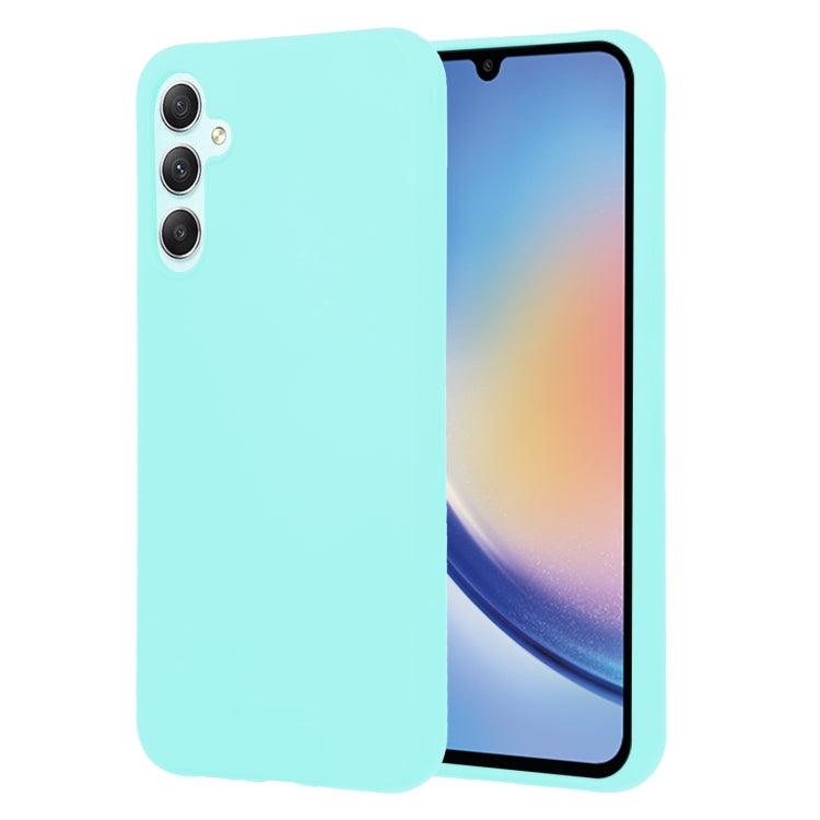 Samsung Galaxy A34 5G GOOSPERY SOFT FEELING Liquid TPU Soft Phone Case Cover (Mint Green)