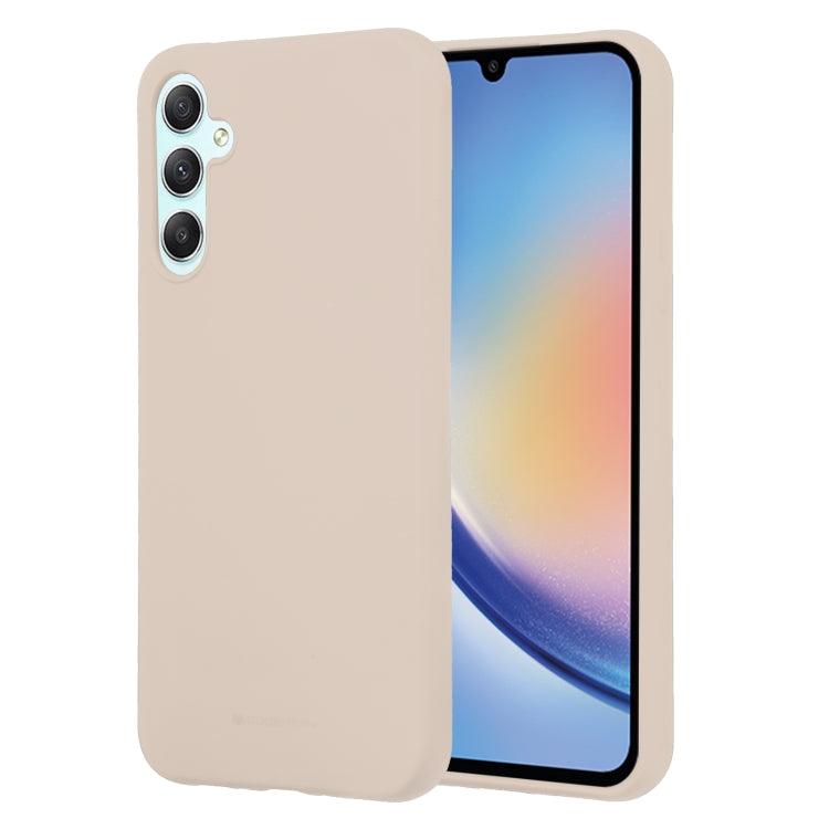 Samsung Galaxy A34 5G GOOSPERY SOFT FEELING Liquid TPU Soft Phone Case Cover (Apricot)