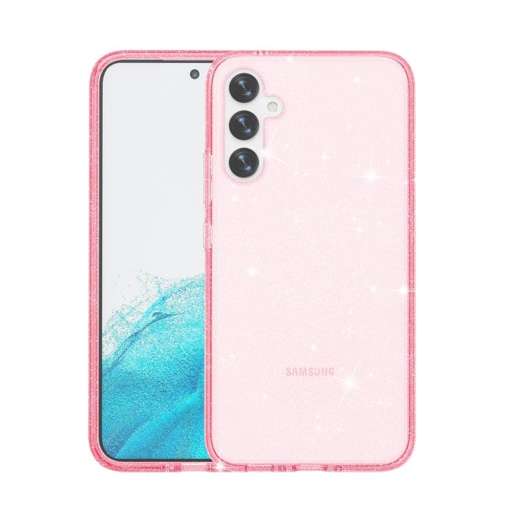 Samsung Galaxy A34 5G Shockproof Terminator Glitter Powder Phone Case Cover (Pink)