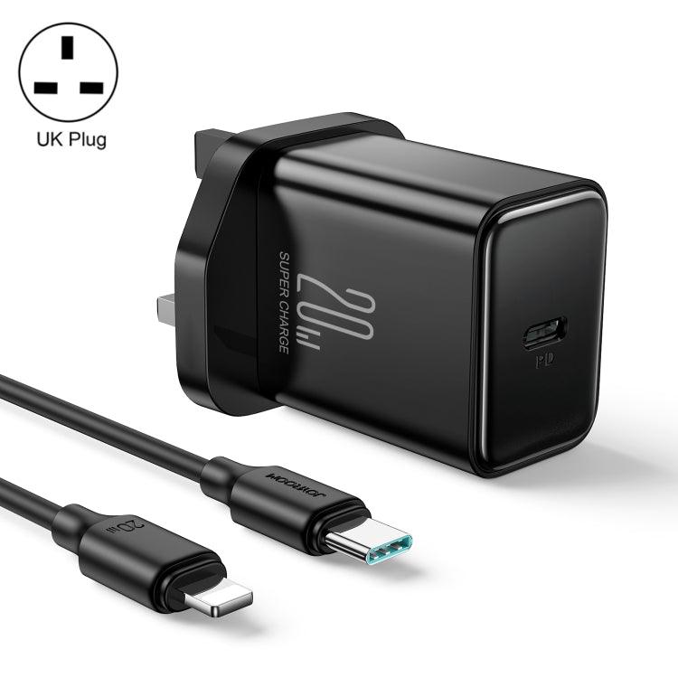 JOYROOM TCF06 Flash Series 20W USB-C/Type-C Single Port Charger Set, Specification:UK Plug (Black)