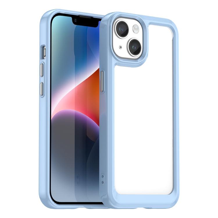 Apple iPhone 15 Colorful Series Acrylic + TPU Phone Case Cover (Blue)