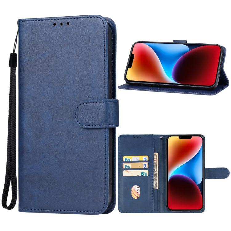 Apple iPhone 15 Plus Leather Phone Case Cover (Blue)