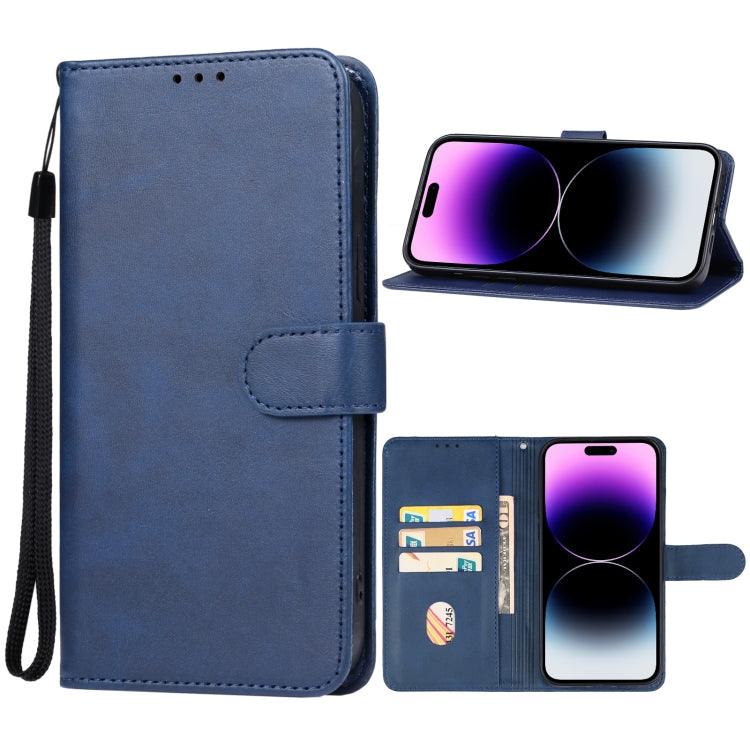 Apple iPhone 15 Pro Leather Phone Case Cover (Blue)