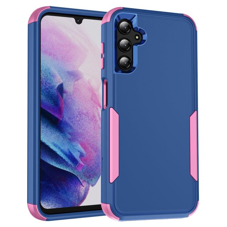 Samsung Galaxy A14 5G / A14 4G TPU + PC Shockproof Protective Phone Case Cover (Royal Blue + Pink)