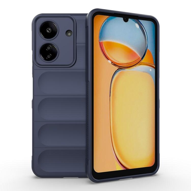 Xiaomi Redmi 13C 4G Global Magic Shield TPU + Flannel Phone Case (Dark Blue)