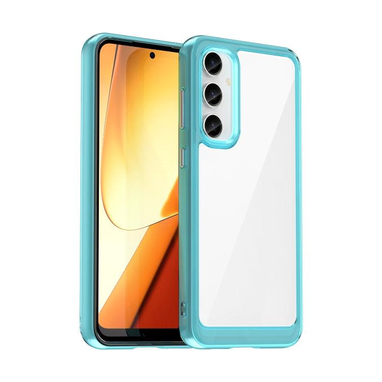 Samsung Galaxy S23 FE Colorful Series Acrylic + TPU Phone Case (Transparent Blue)