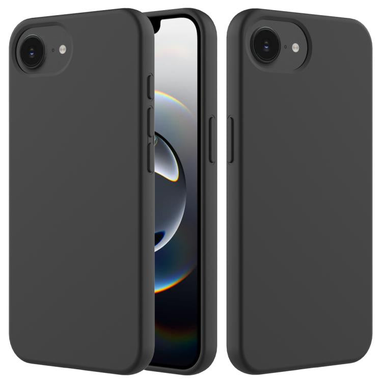 Apple iPhone 16e Solid Color Silicone Phone Case Cover (Black)