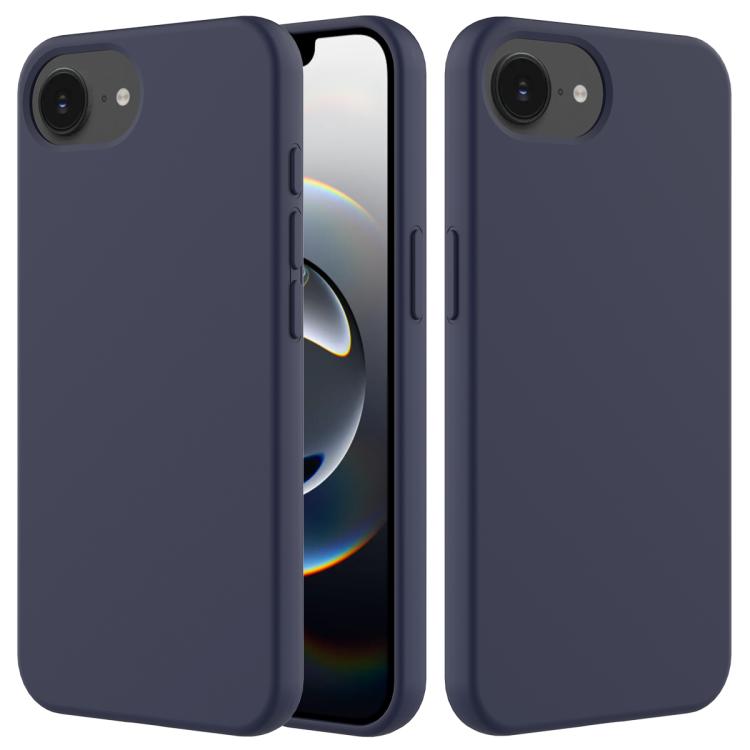 Apple iPhone 16e Solid Color Silicone Phone Case Cover (Midnight Blue)