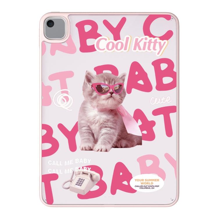 Apple iPad 10.2 2021 / 2020 / 10.5 Painted Acrylic Tablet Case Cover (Sunglasses Cat)