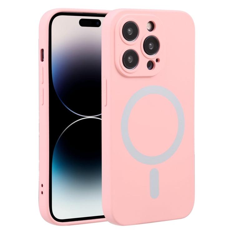 Apple iPhone 15 Pro Liquid Silicone Magsafe Phone Case Cover (Pink)