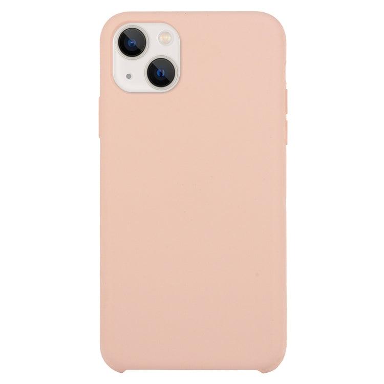 Solid Silicone Phone Case Cover Apple iPhone 15 (Pink)