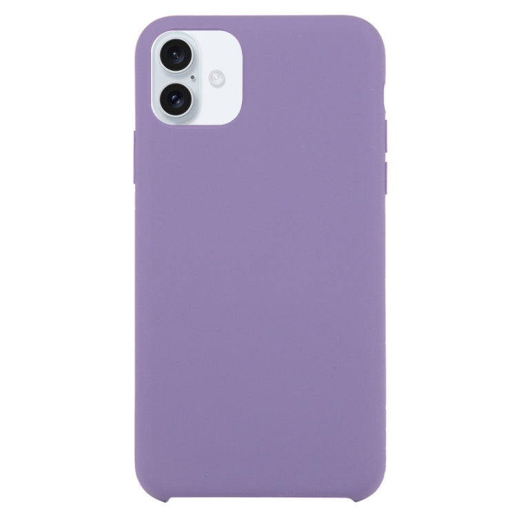 Apple iPhone 16 Solid Silicone Phone Case Cover (Purple)