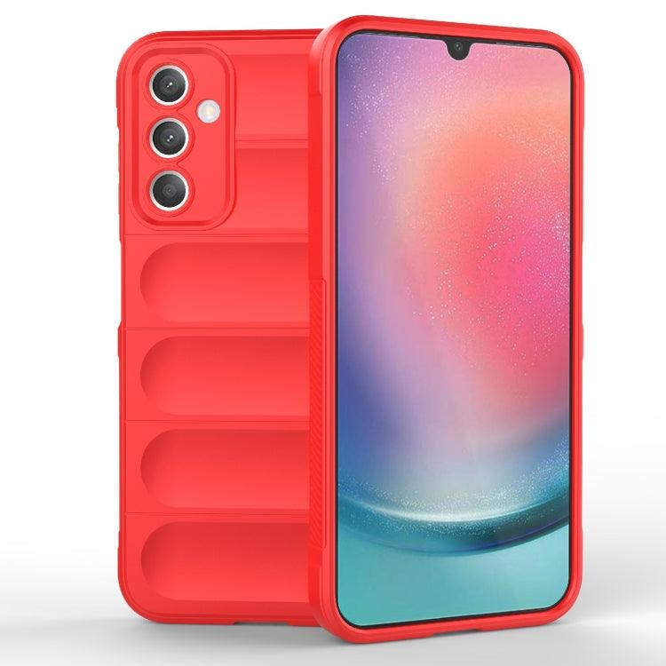 Samsung Galaxy A25 5G Magic Shield TPU + Flannel Phone Case Cover (Red)