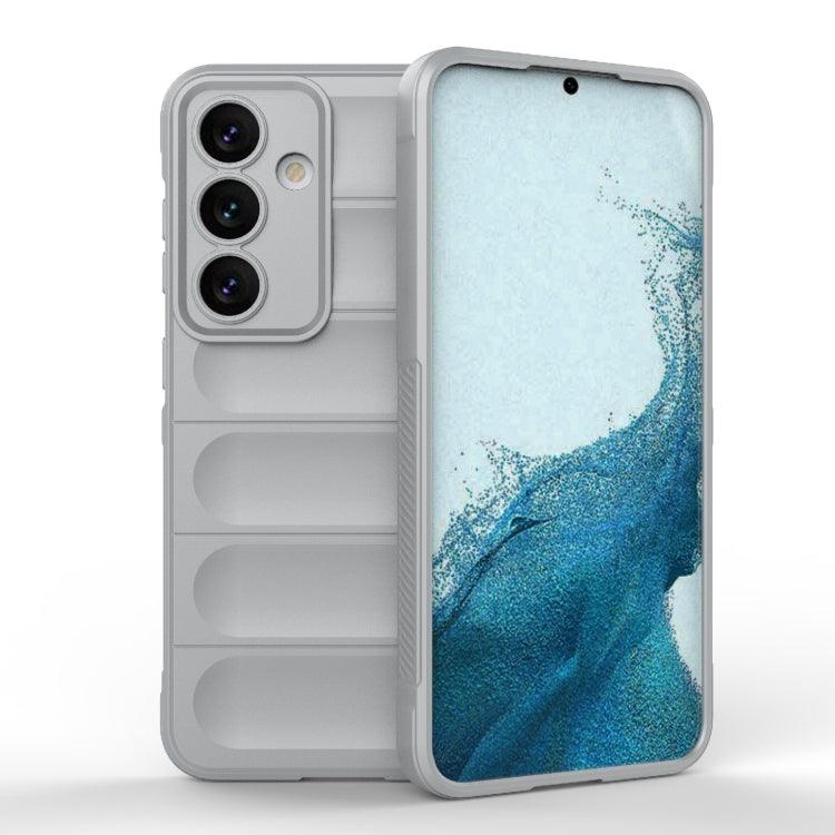 Samsung Galaxy S24 5G Magic Shield TPU + Flannel Phone Case Cover (Grey)