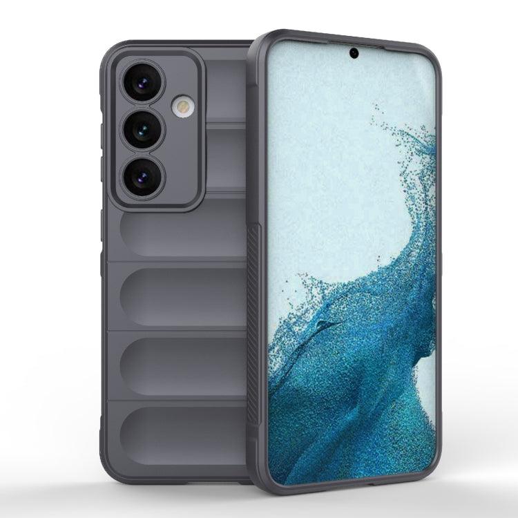 Samsung Galaxy S24 5G Magic Shield TPU + Flannel Phone Case Cover (Dark Grey)