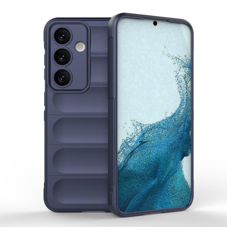 Samsung Galaxy S24 5G Magic Shield TPU + Flannel Phone Case Cover (Dark Blue)