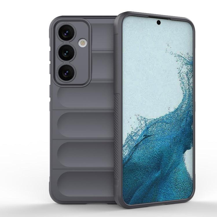Samsung Galaxy S24+ 5G Magic Shield TPU + Flannel Phone Case Cover (Dark Grey)