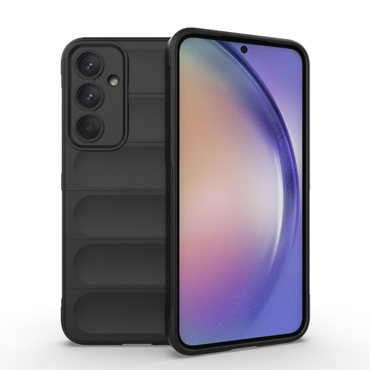 Samsung Galaxy A35 5G Magic Shield TPU + Flannel Phone Case Cover (Black)