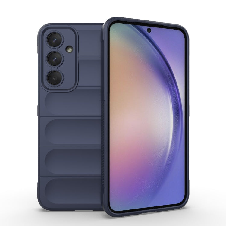 Samsung Galaxy A35 5G Magic Shield TPU + Flannel Phone Case Cover (Dark Blue)